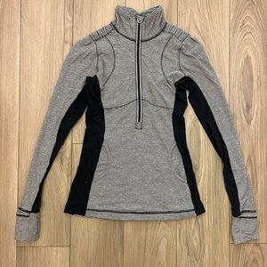 lululemon athletica Black and Gray Long Sleeve Top